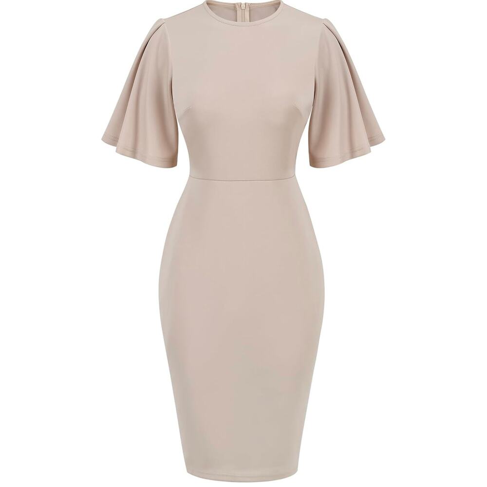 Flare Sleeve Bodycon Dress- Size 18